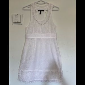 White lace racer back bcbgmaxazria dress